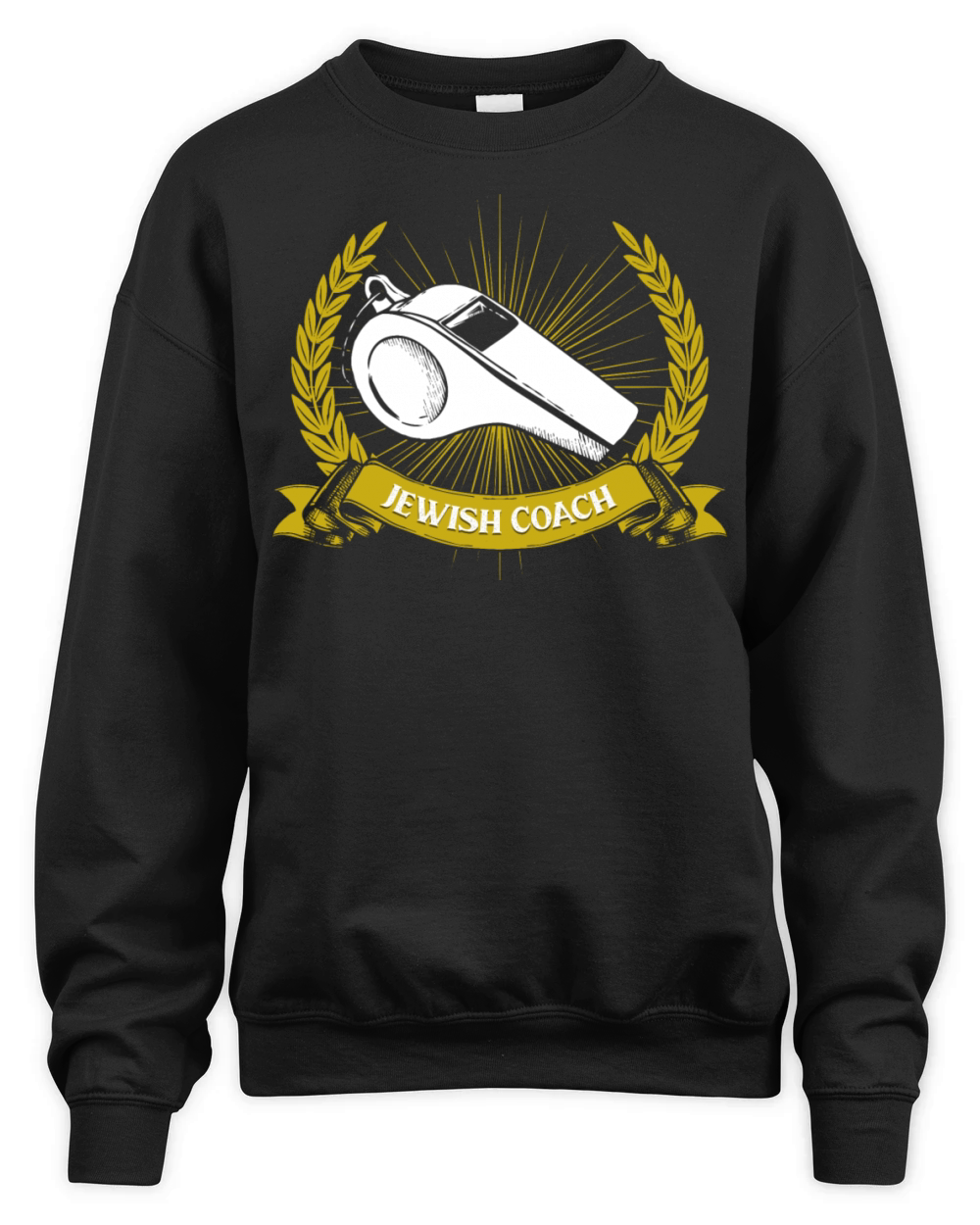 Jewish Coach Jews Funny Hebrew Humor Sayings Train Unisex Premium Crewneck Sweatshirt