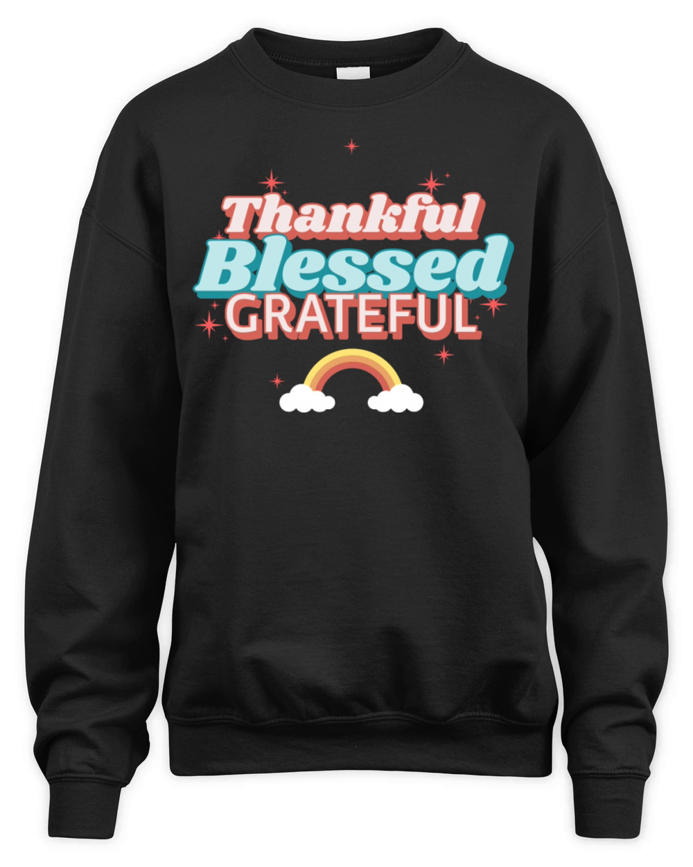 Thankful Blessed Grateful Unisex Premium Crewneck Sweatshirt