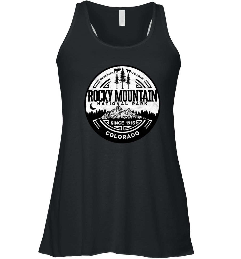 Mountain National Park Minimalist Design Women's Flowy Tank Top
