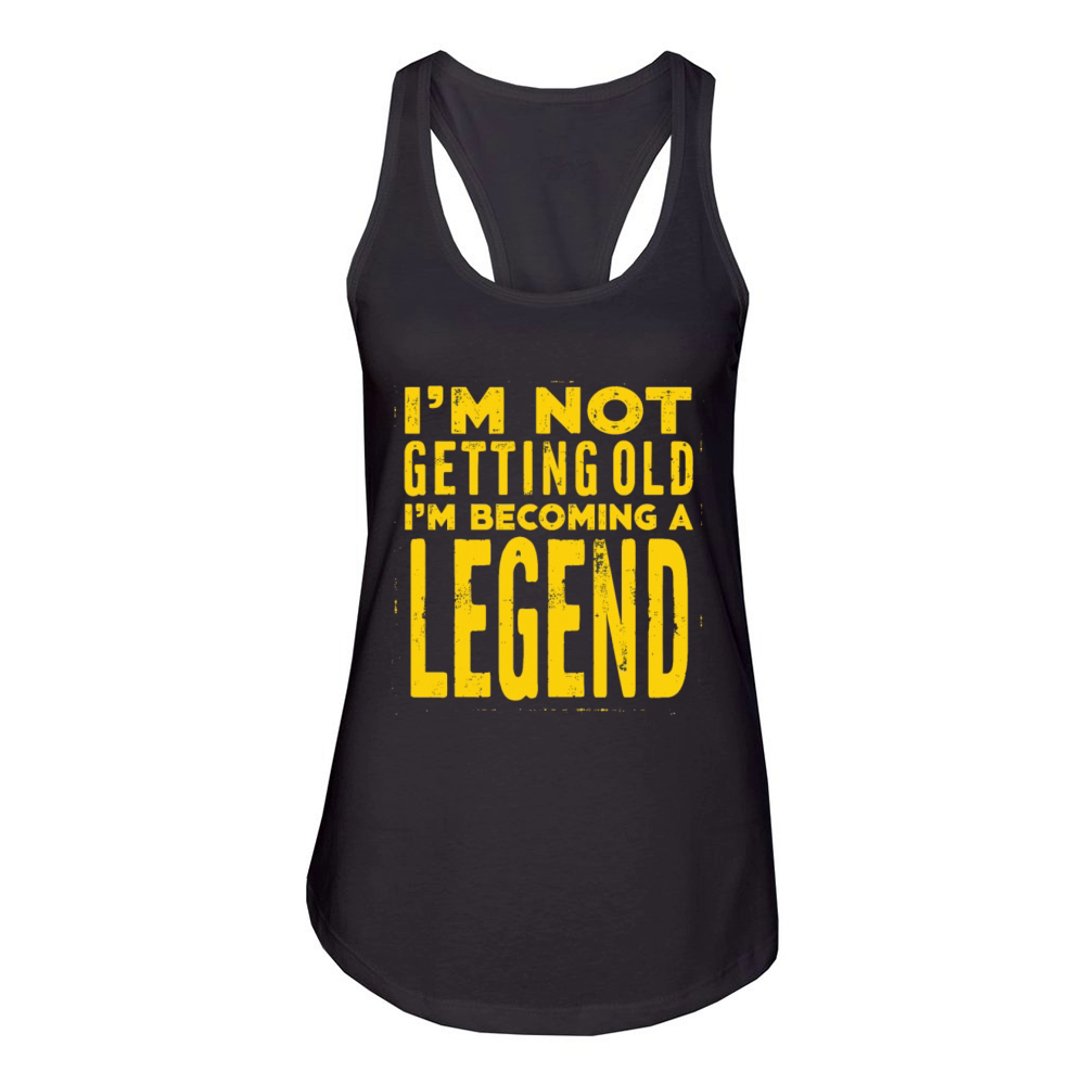 Old legend quote Women's Racerback Tank