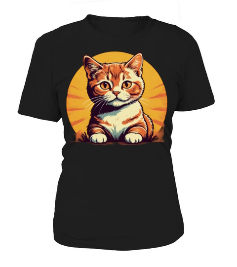 Retro Comic Style Cute Kitty - Vintage Feline Fun Women's T-Shirt