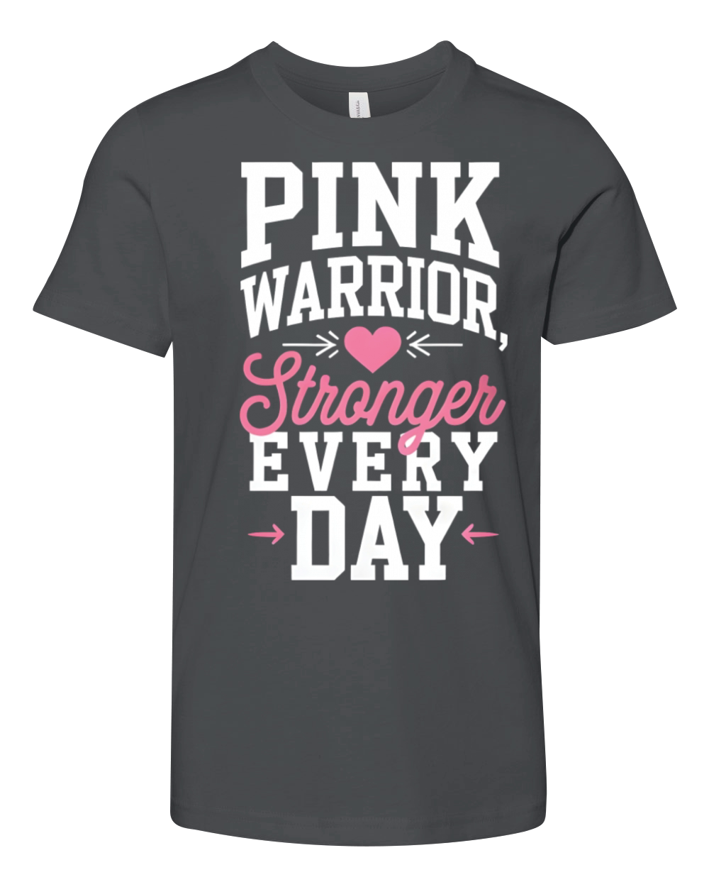 Pink Warrior Stronger Every Time Youth Unisex Jersey Tee