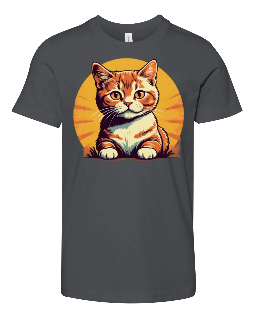 Retro Comic Style Cute Kitty - Vintage Feline Fun Youth Unisex Jersey Tee
