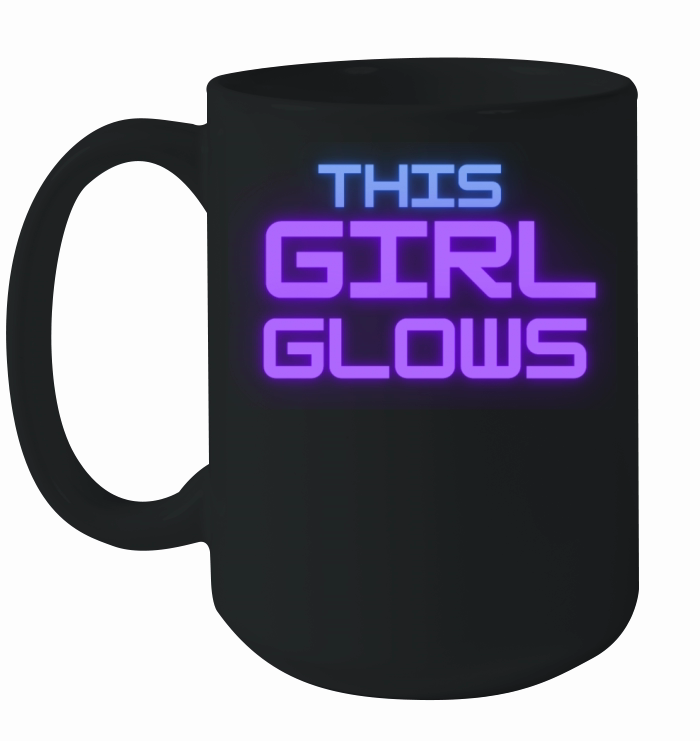 This Girl Glows For Kids Tie Dye Bright Colors Ceramic Mug