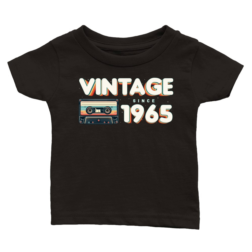 Retro Vintage 1965 Nostalgic Birthday Men Women Classic Baby Crewneck T-shirt
