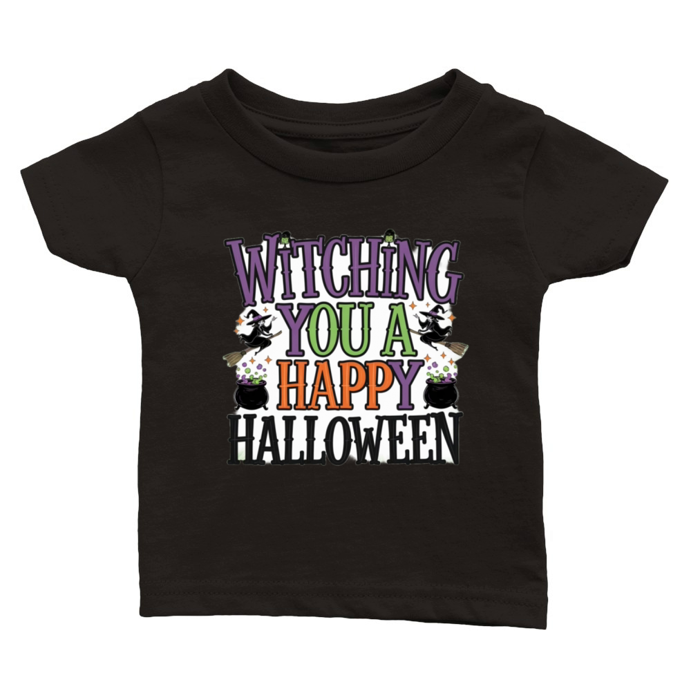 witching you a happy halloween Classic Baby Crewneck T-shirt