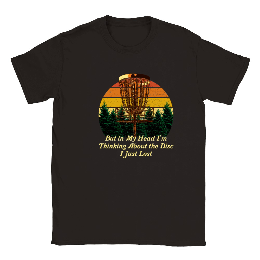 Thinking About the Disc I Lost Disc Golf Funny Gol Classic Kids Crewneck T-shirt