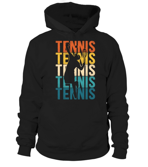 Funny Tennis Player Racket Retro Hoodie Unisex