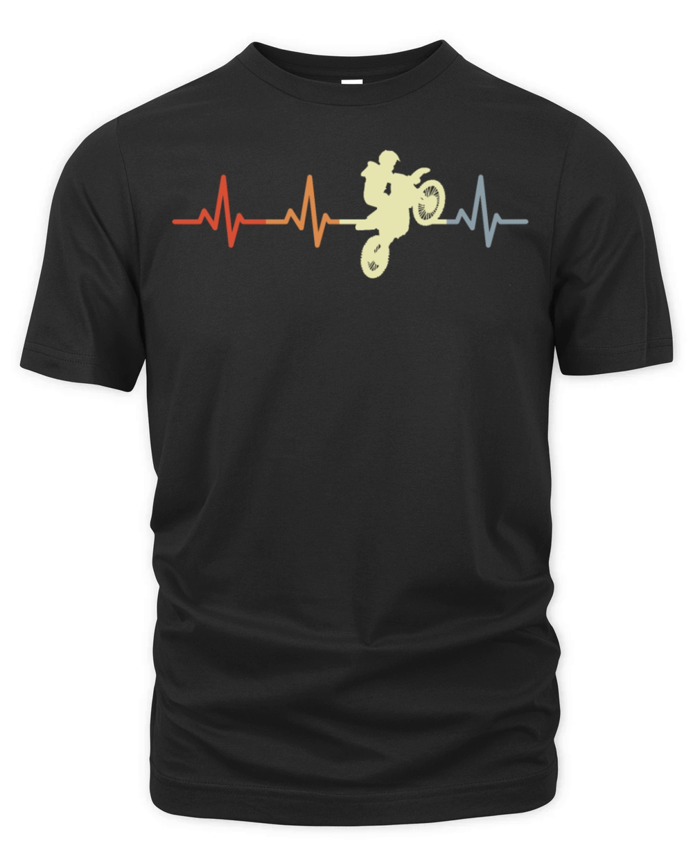 Motocross Rider Heart Rate Vintage Organic Unisex T-shirt