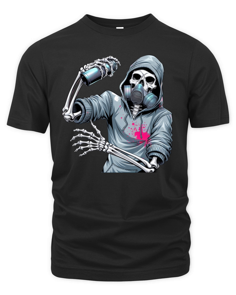 Skeleton Paint Grafiiti Cool Trend T-shirt Organic Unisex T-shirt