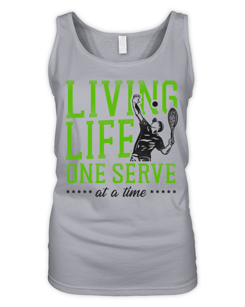 Funny Tennis Player Racket Living Organic Women's Tank Top