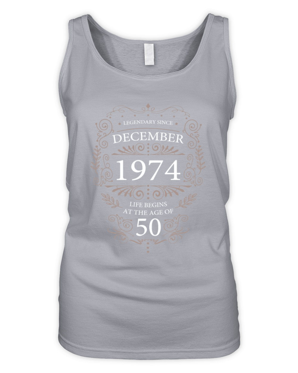 Legendary since December 1974 Birthday Ornament Organic Women's Tank Top