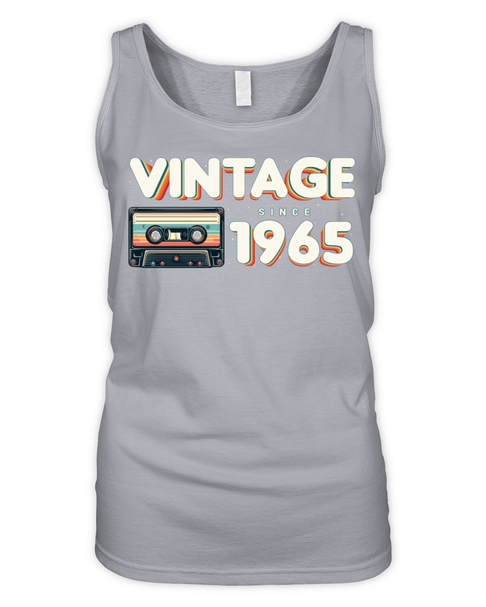 Retro Vintage 1965 Nostalgic Birthday Men Women Organic Women's Tank Top