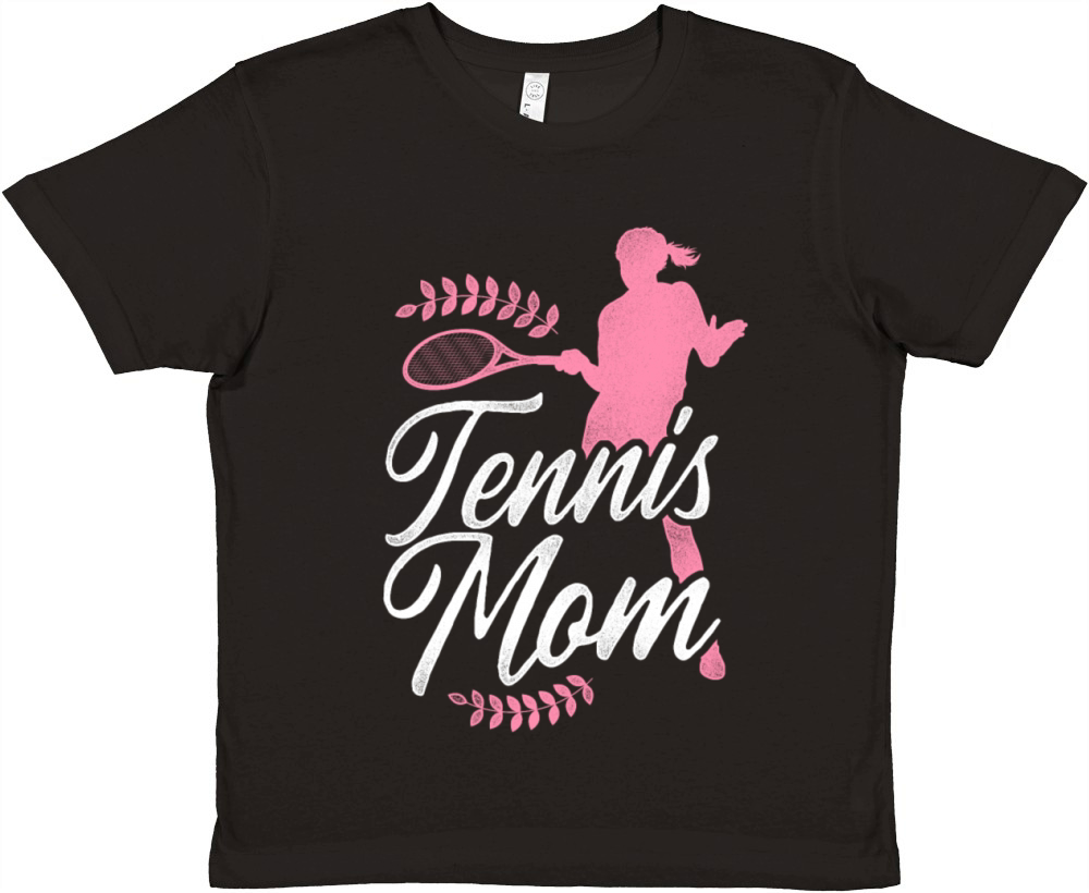 Funny Tennis Player Racket Mom Premium Kids Crewneck T-shirt