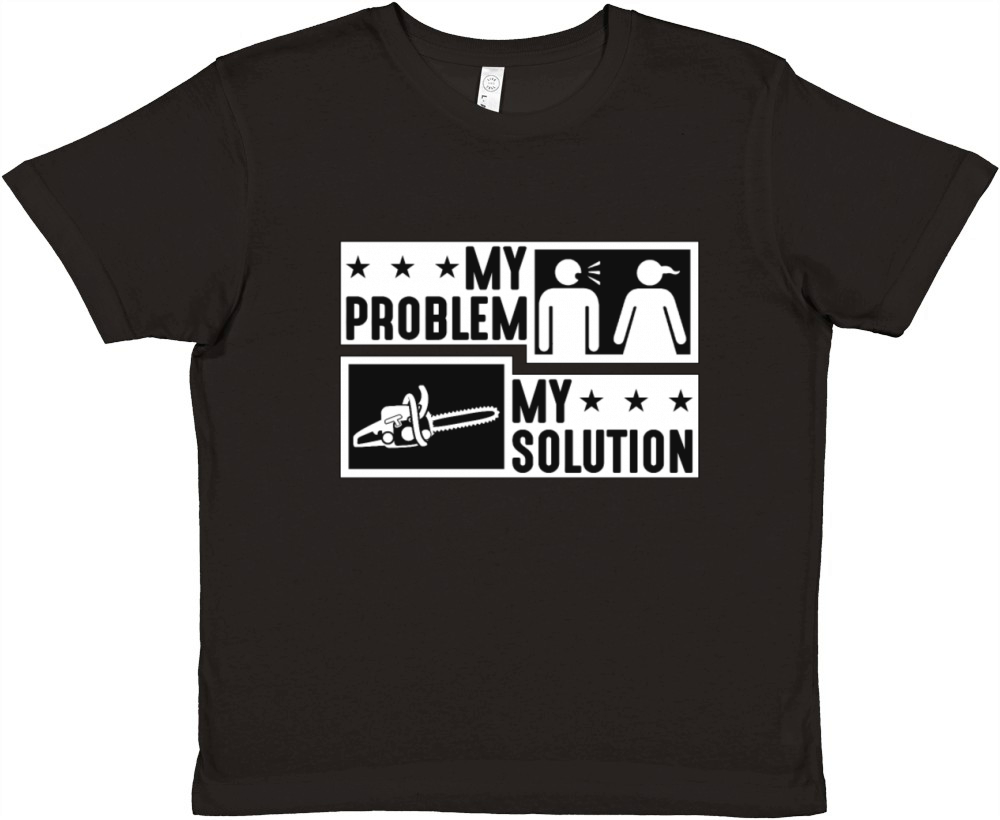 Logging My Problem My Pictogram Mom Dad Arborist Premium Kids Crewneck T-shirt
