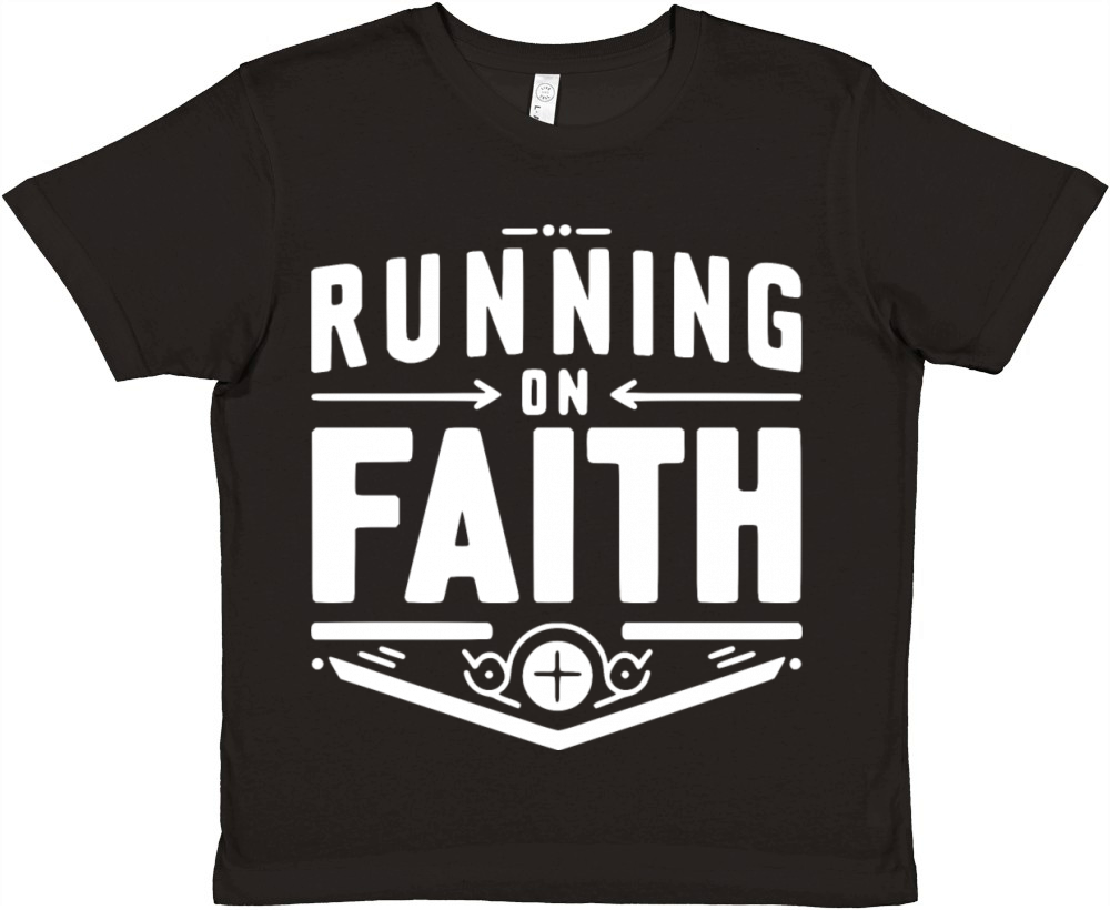 Running on Faith Premium Kids Crewneck T-shirt