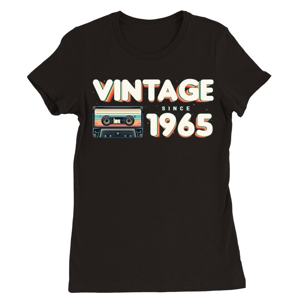 Retro Vintage 1965 Nostalgic Birthday Men Women Premium Womens Crewneck T-shirt