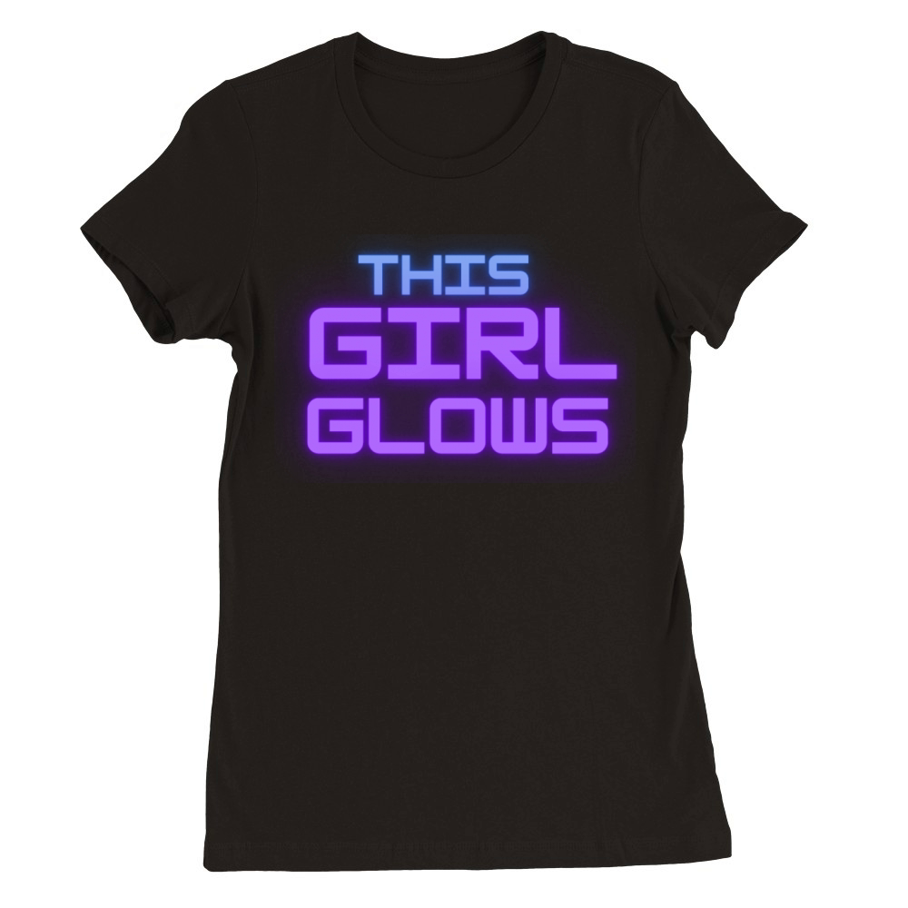 This Girl Glows For Kids Tie Dye Bright Colors Premium Womens Crewneck T-shirt