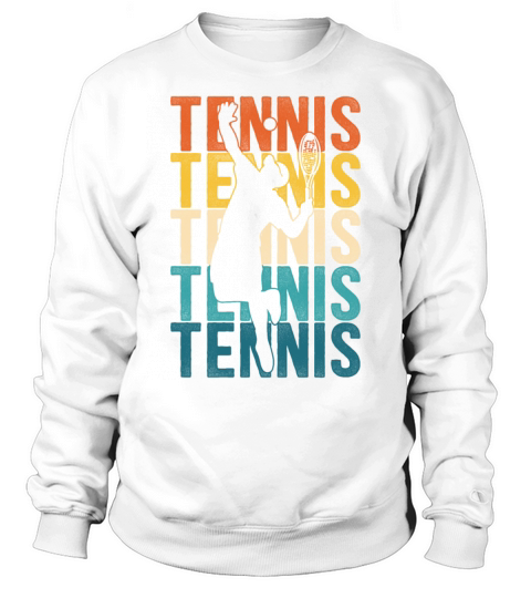 Funny Tennis Player Racket Retro Sweatshirt Unisex