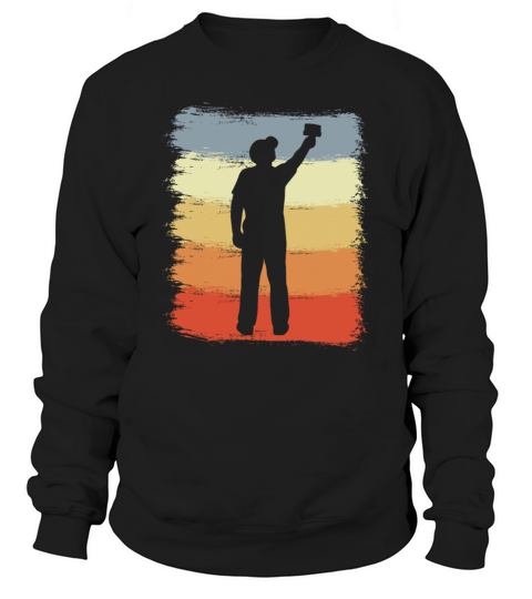 Vintage Painter Guy Drawing Sweatshirt Unisex