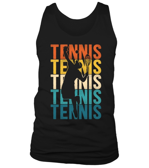 Funny Tennis Player Racket Retro Tank Top Unisex