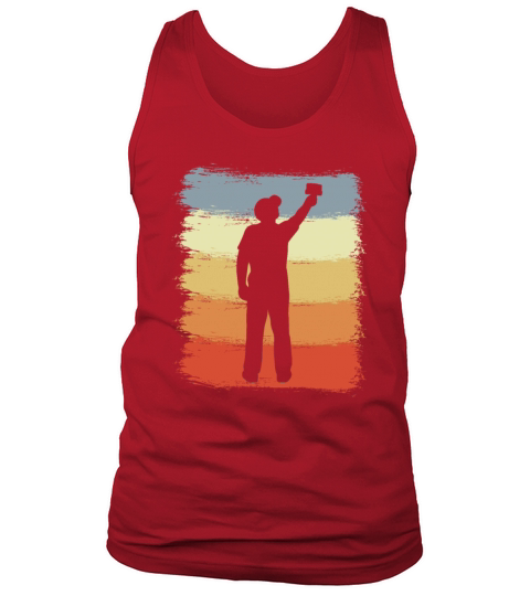 Vintage Painter Guy Drawing Tank Top Unisex
