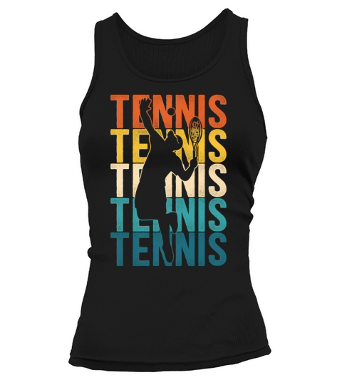 Funny Tennis Player Racket Retro Tank top Woman