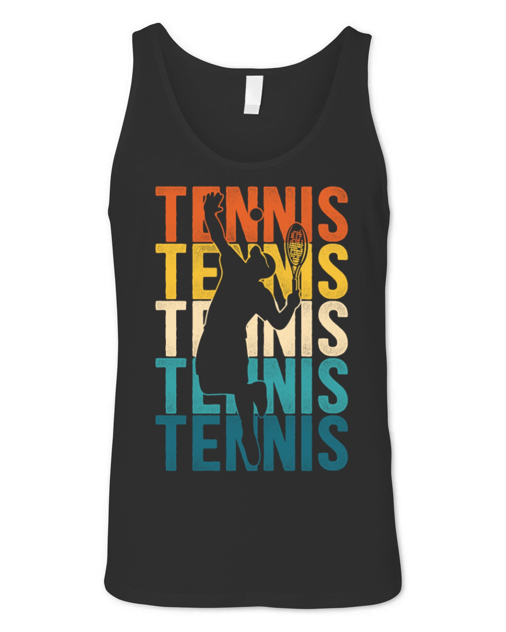 Funny Tennis Player Racket Retro Unisex Jersey Tank