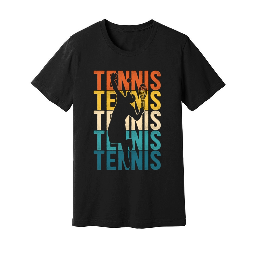 Funny Tennis Player Racket Retro Unisex Jersey Tee