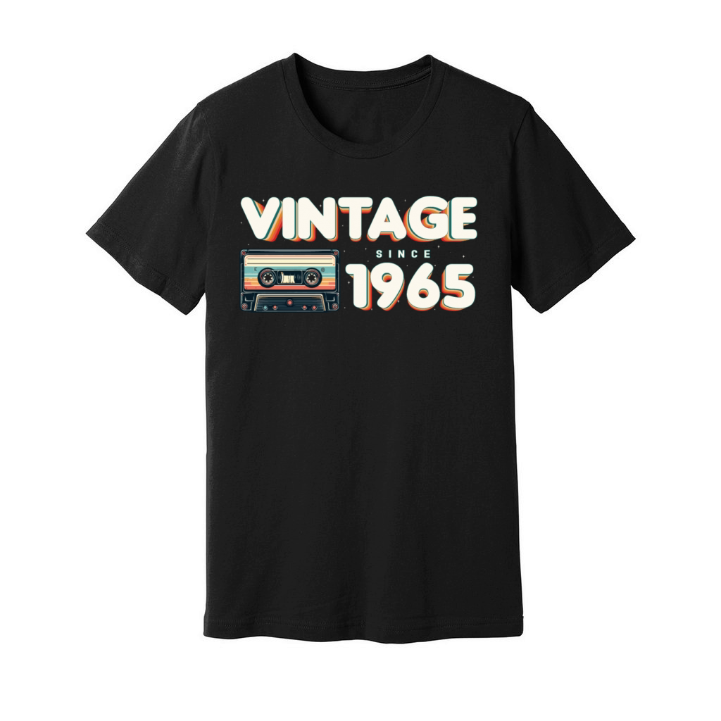 Retro Vintage 1965 Nostalgic Birthday Men Women Unisex Jersey Tee