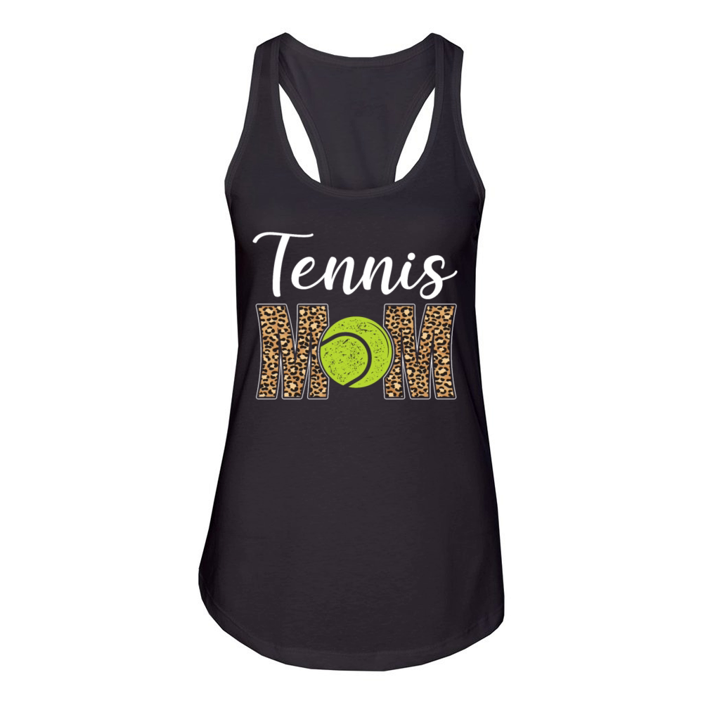 Funny Tennis Player Racket Mom Women's Racerback Tank