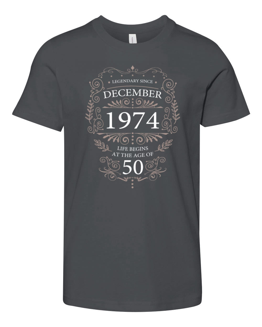 Legendary since December 1974 Birthday Ornament Youth Unisex Jersey Tee
