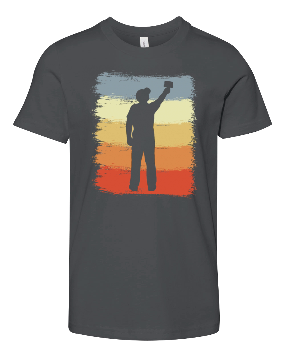 Vintage Painter Guy Drawing Youth Unisex Jersey Tee