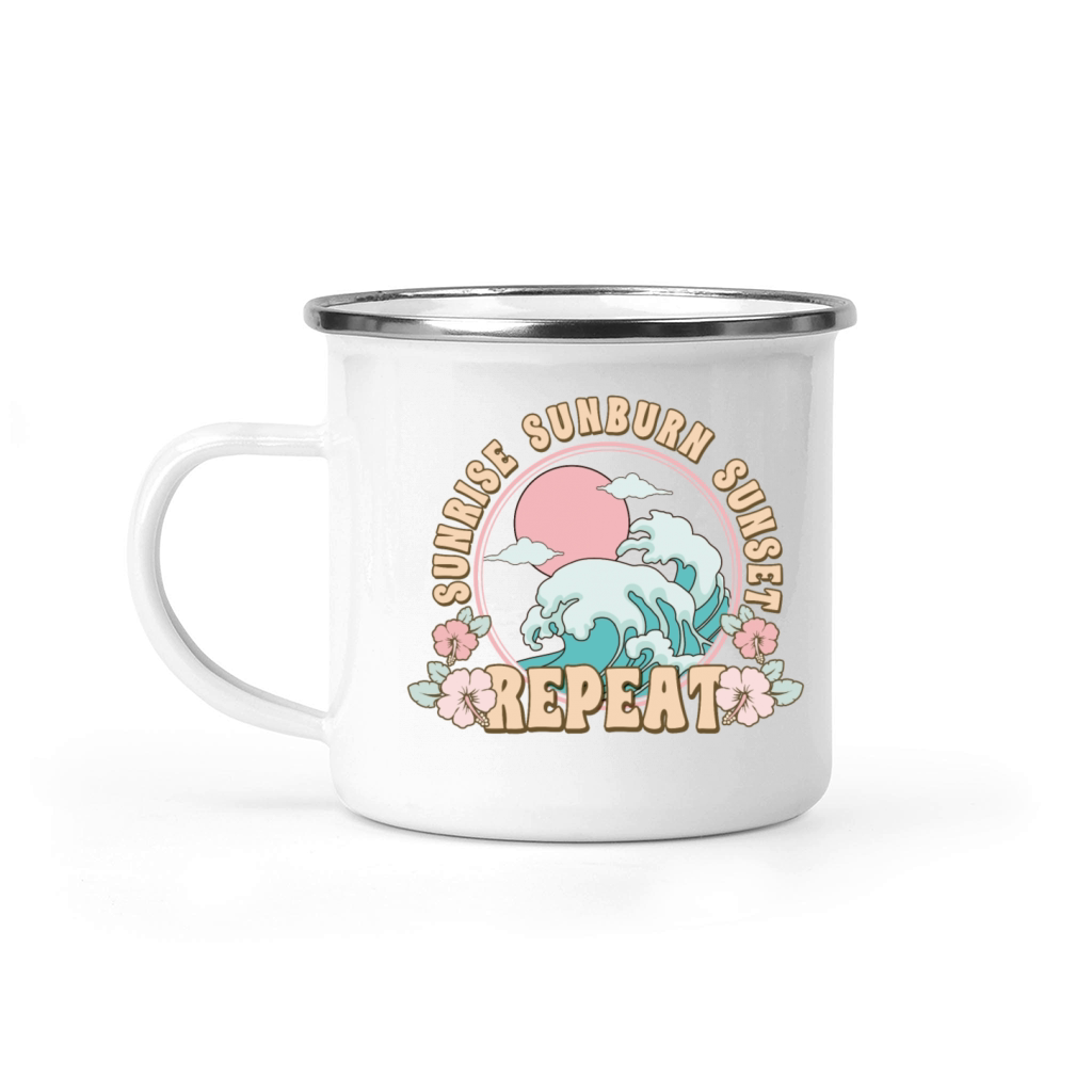 beach summertime Camping Mug