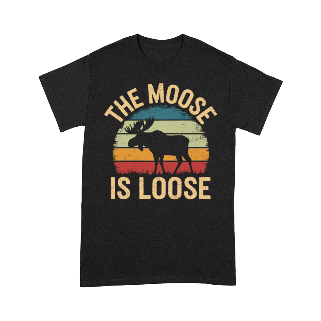 Retro Vintage Moose Nature Lover The Moose Loose Comfort T-shirt