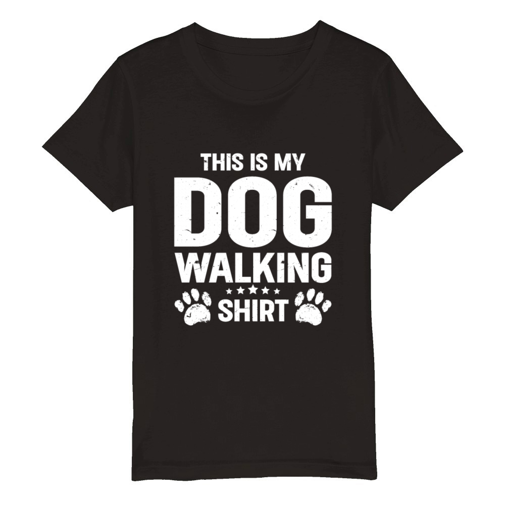 Dog Walker Professional Pet Sitter Dog Walking Organic Kids Crewneck T-shirt