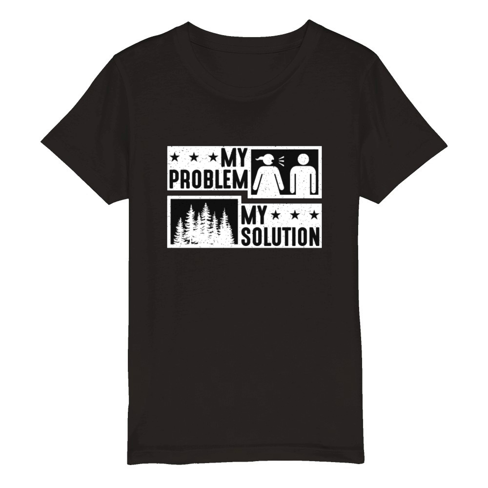 Tree Surgeon My Problem My Pictogram Dad Arborist Organic Kids Crewneck T-shirt