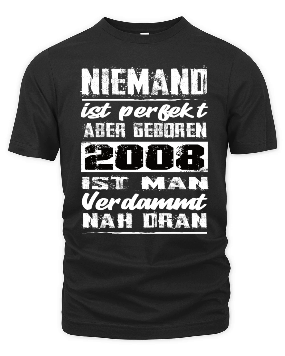 Nobody Is Perfect But Born 2008 Birthday Organic Unisex T-shirt