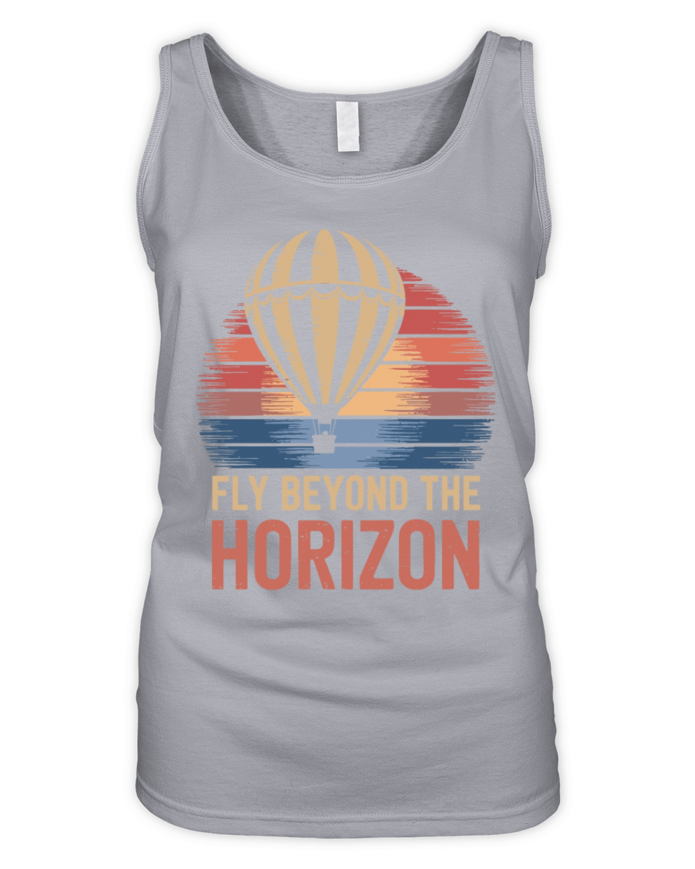 Fly Beyond The Horizon Hot Air Balloon Inspiration Organic Women's Tank Top