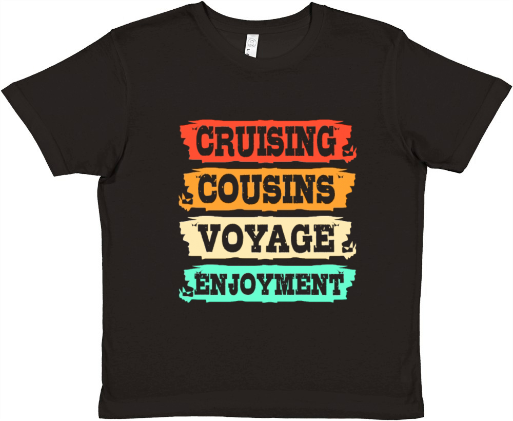 Retro Grunge Family Vacation Trip Cruising Cousins Premium Kids Crewneck T-shirt
