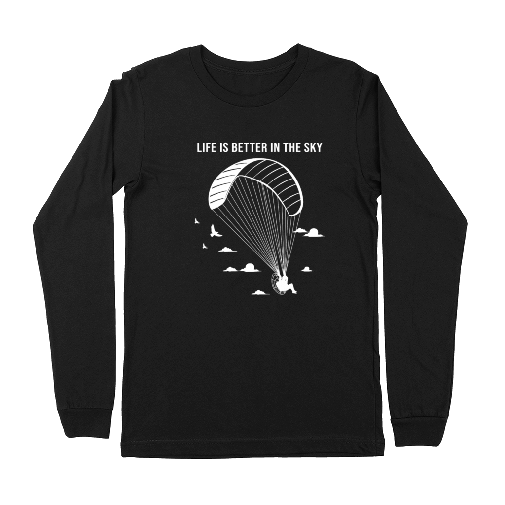 Life Is Better In The Sky Vintage Paragliding Premium Long Sleeve