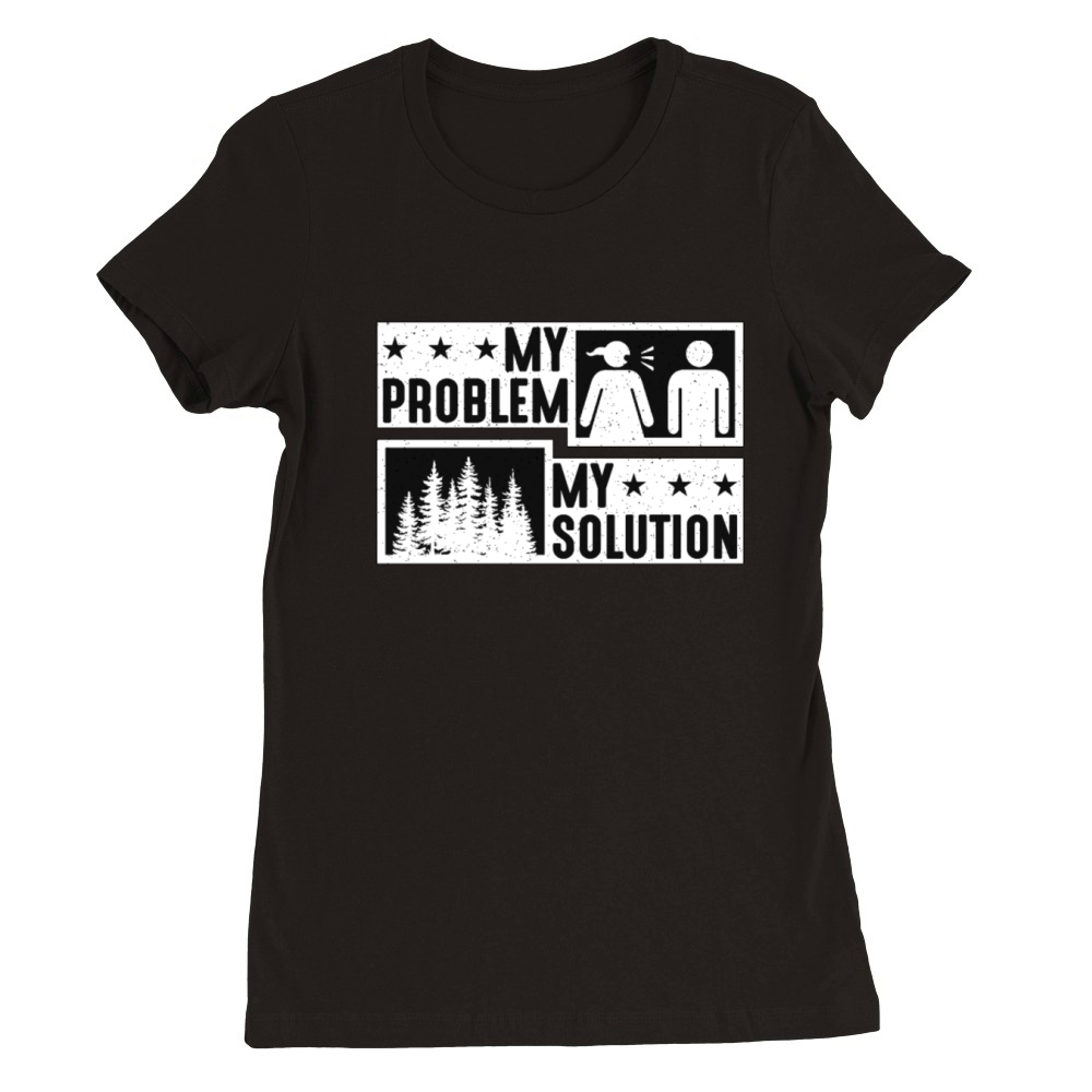 Tree Surgeon My Problem My Pictogram Dad Arborist Premium Womens Crewneck T-shirt