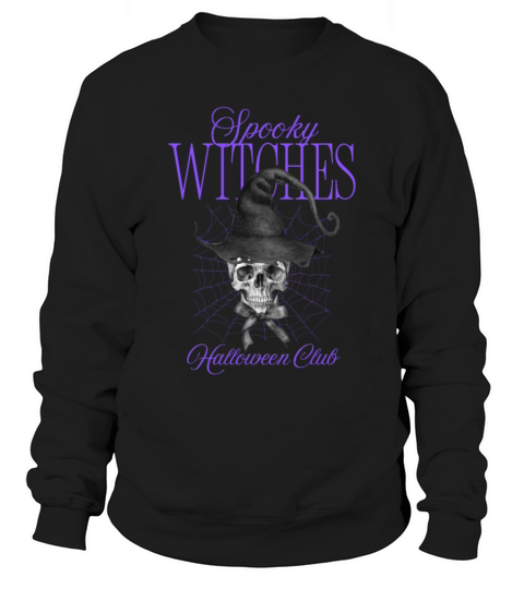 Vintage Spooky Witches Halloween Gift Sweatshirt Unisex