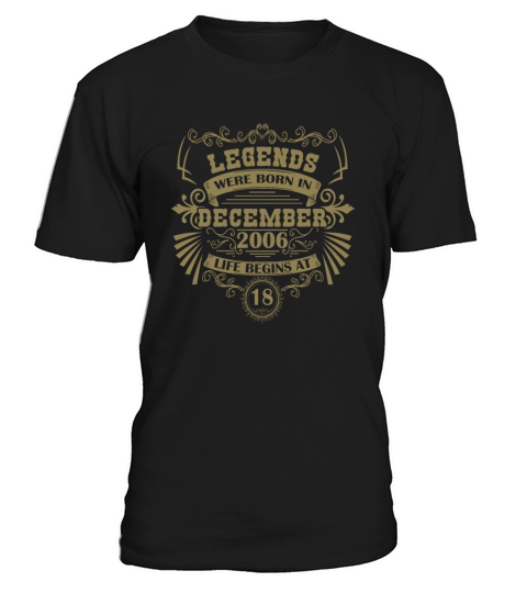 Legends Born December 2006 Vintage Design T-Shirt Unisex
