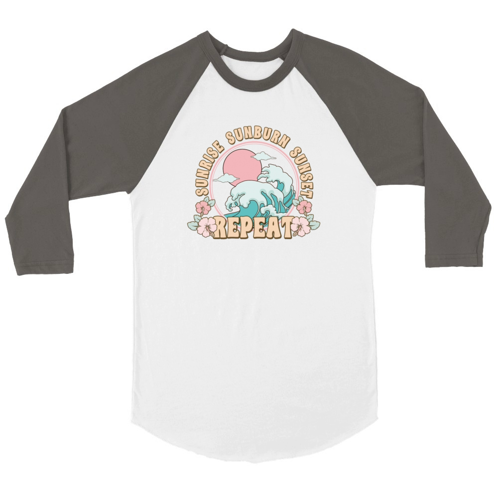 beach summertime Unisex ¾ sleeve Raglan T-shirt