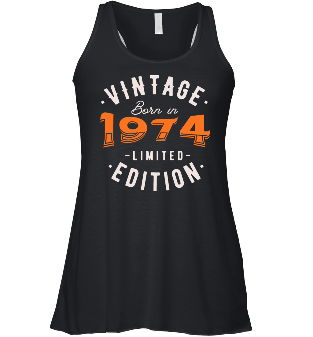 Vintage Born in 1974 - Retro Vibes Women's Flowy Tank Top