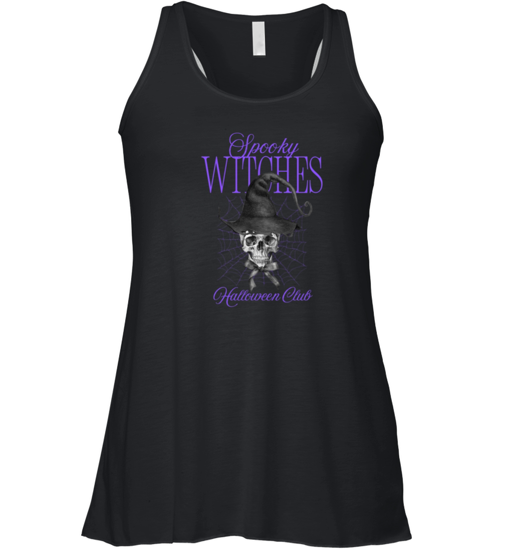 Vintage Spooky Witches Halloween Gift Women's Flowy Tank Top