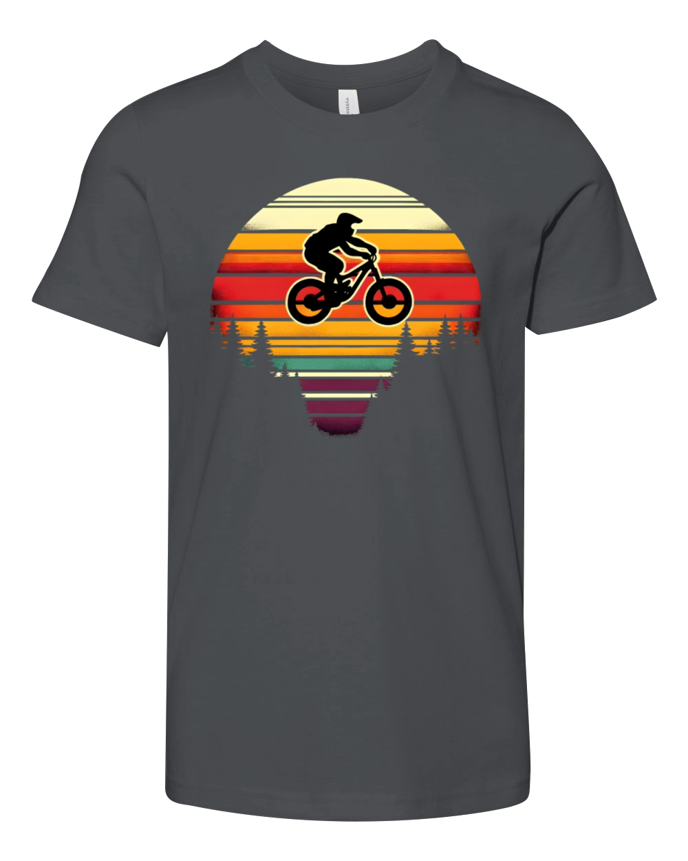 Biker vintage sunset Youth Unisex Jersey Tee
