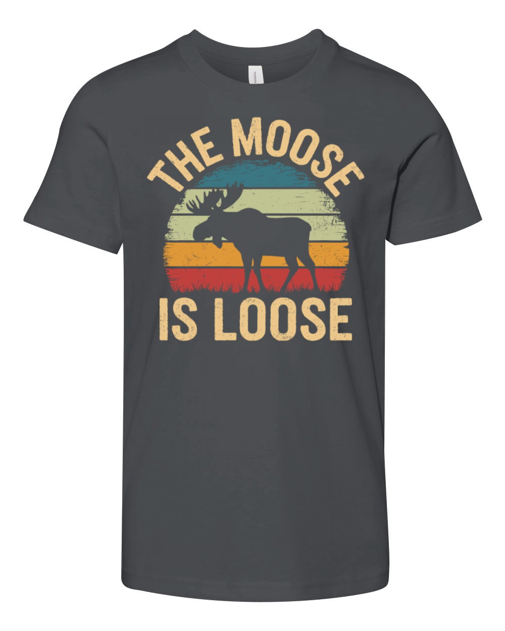 Retro Vintage Moose Nature Lover The Moose Loose Youth Unisex Jersey Tee