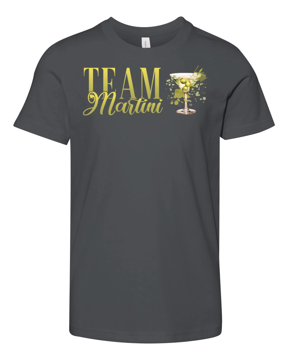 Team Martini Cocktail Bartender Youth Unisex Jersey Tee